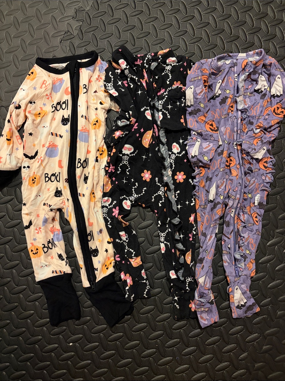 3 pack Halloween One-Piece Bamboo Pajama 3-6 month